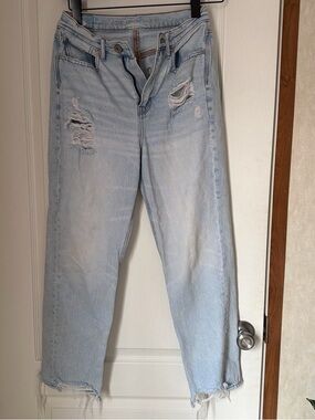 American Eagle Outfitters Light Blue Distressed Boyfriend Jeans